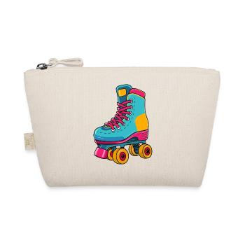 Retro Roller Skate – Colorful & Iconic - Organic Pouch - nature - Front