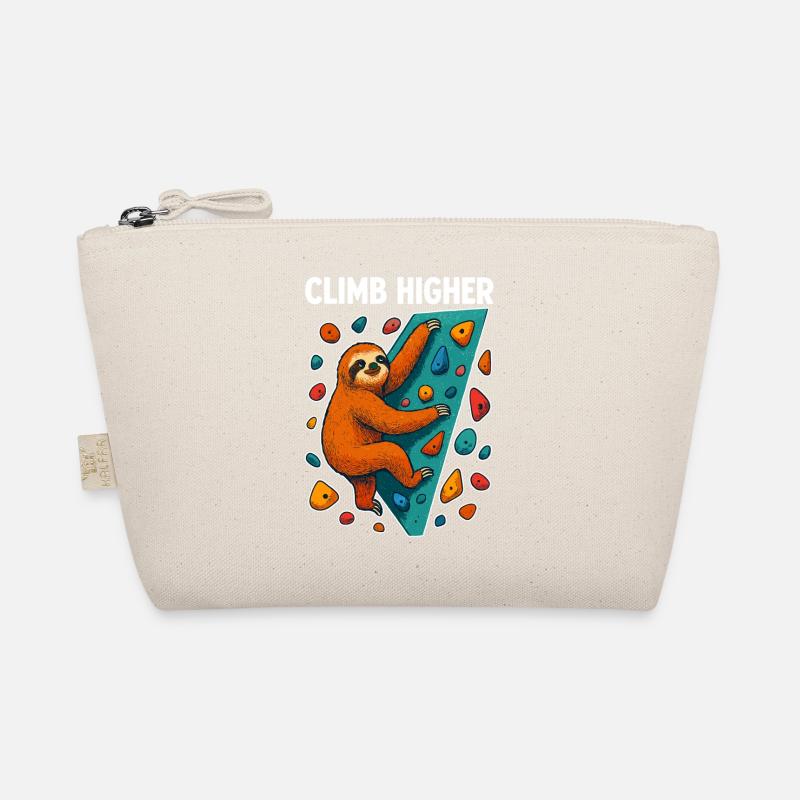 Bouldering Sloth Climbing Gift Organic Pouch