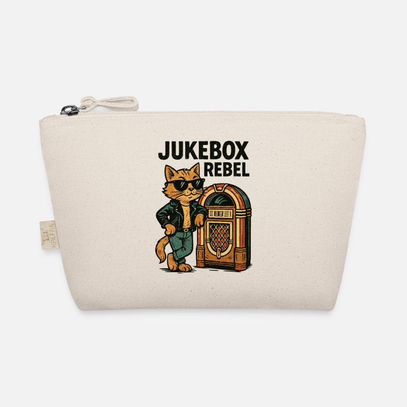 Rockabilly Jukebox Cool Cat Rebel Retro Gift Organic Pouch