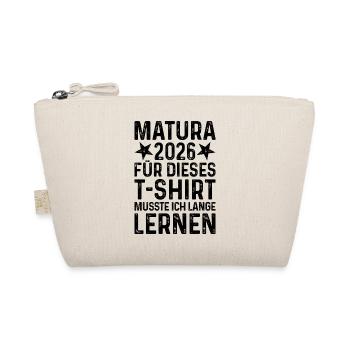 Matura 2026 Abschluss T-Shirt - Bio-Täschchen - Natur - Vorne