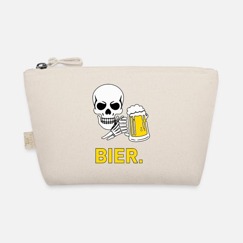 BEER. – Skull & Beer Mug After-Work Motif Organic Pouch