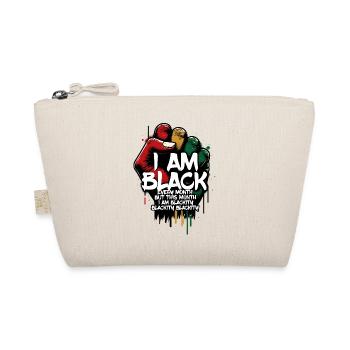 I Am Black Every Month - Organic Pouch - nature - Front
