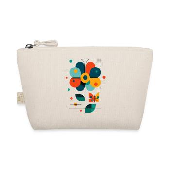 stylized flower with butterfly - Organic Pouch - nature - Front