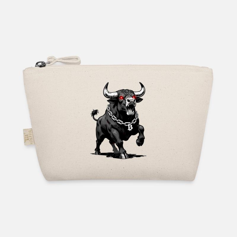 Bitcoin Bulle rote Laseraugen Krypto Bullrun Bio-Täschchen