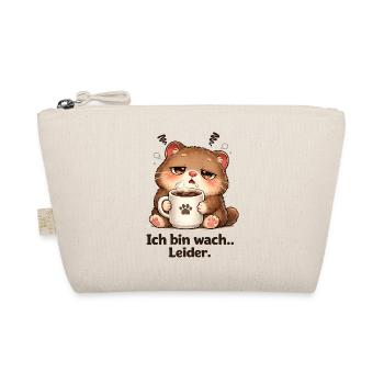 Cuddly Kitten Coffee Tired - Organic Pouch - nature - Front