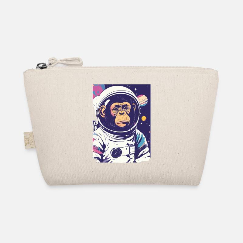 Astronauts chimpanzee in space Organic Pouch