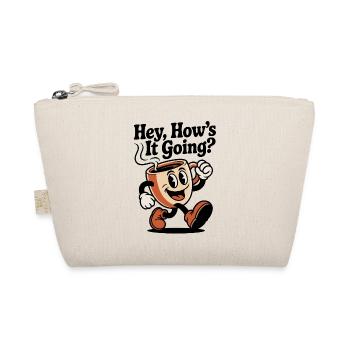 Running Coffee Mug Mascot - Organic Pouch - nature - Front
