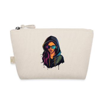 Hacker Programmer Developer Woman Portrait - Organic Pouch - nature - Front