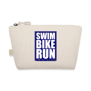Triathlon Schwimmen Laufen Radfahren - Bio-Täschchen - Natur - Vorne