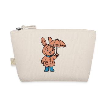 Cute Bunny Raincoat Umbrella - Organic Pouch - nature - Front