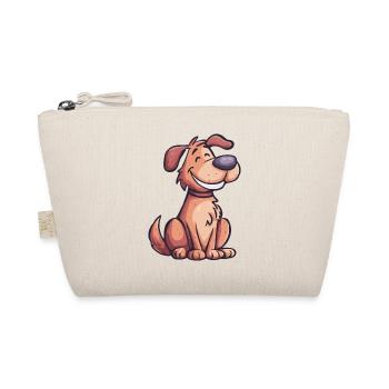 Happy little dog, colorful children's illustration - Organic Pouch - nature - Front