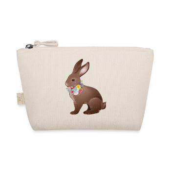 Hand drawn bunny with spring flowers - Organic Pouch - nature - Front