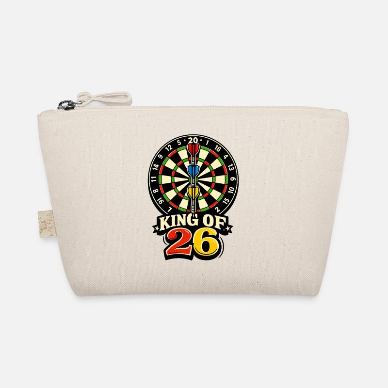 König der 26 – Dartboard Retro Bio-Täschchen