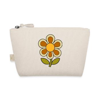 70er Jahre Blume Muster Retro flowerpower - Bio-Täschchen - Natur - Vorne