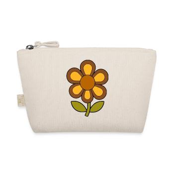70er Jahre Blume Muster Retro flowerpower - Bio-Täschchen - Natur - Vorne