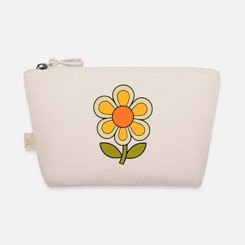 70s flower pattern retro flowerpower Organic Pouch