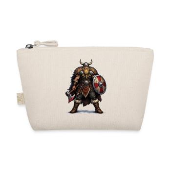 Viking Krieger mit Schild und Axt - Bio-Täschchen - Natur - Vorne