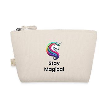 Einhorn Regenbogen – Stay Magical - Bio-Täschchen - Natur - Vorne