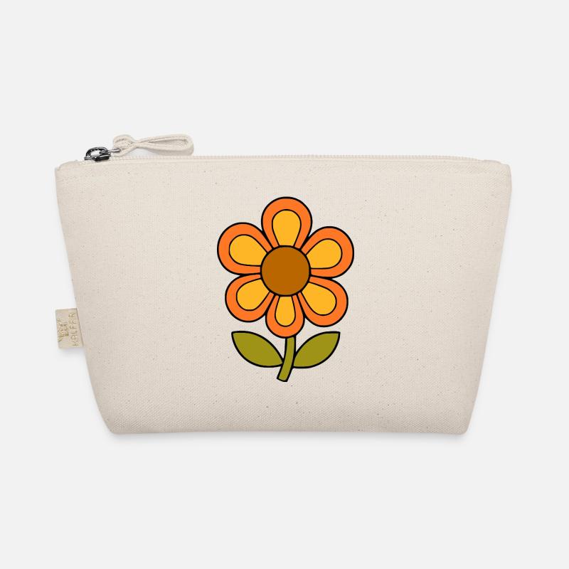70s flower pattern retro flowerpower Organic Pouch