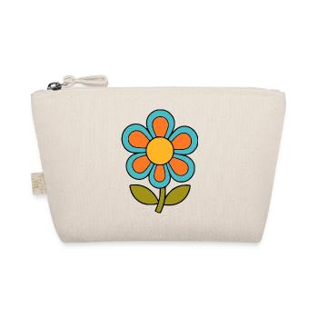 70er Jahre Blume Muster Retro flowerpower - Bio-Täschchen - Natur - Vorne