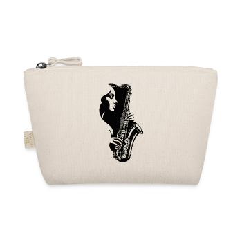 Woman with saxophone - Organic Pouch - nature - Front