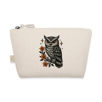 Owl Star with Fire Blossoms - Organic Pouch - nature - Front