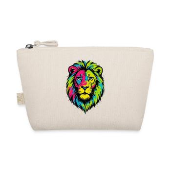 Lion sauvage coloré - Art couleurs Pop - Trousse biologique - nature - Devant
