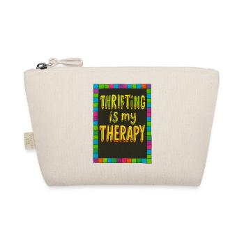 Thrifting Therapy: Neon Color Border - Organic Pouch - nature - Front