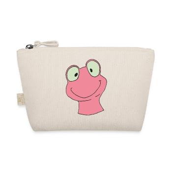 Dessin animé de la grenouille rose souriante - Trousse biologique - nature - Devant