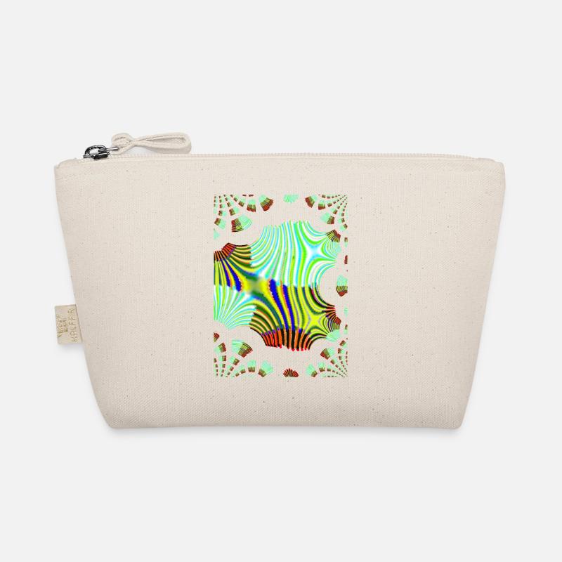 Psychedelic Neon Waves Pattern Organic Pouch