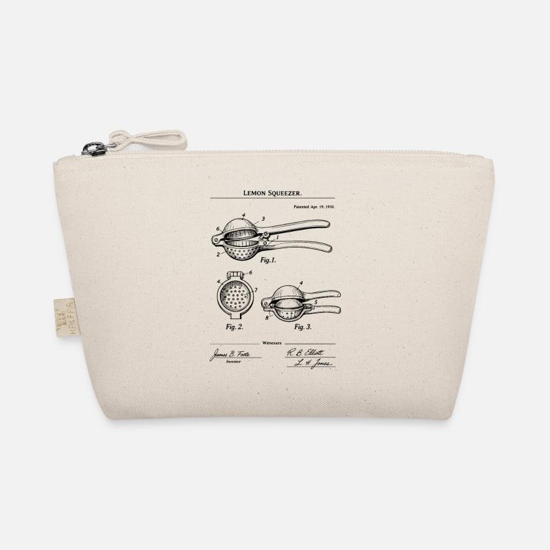 Lemon Squeezer Culinary Decor T-Shirt mit Patentmuster Bio-Täschchen