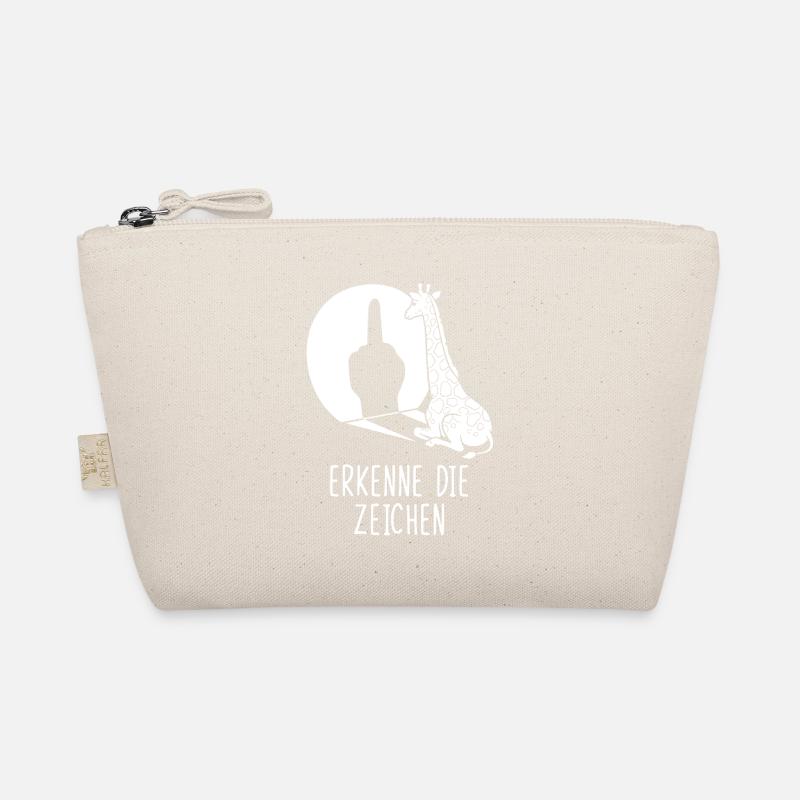 Recognize the Signs Giraffe Middle Finger Funny Organic Pouch