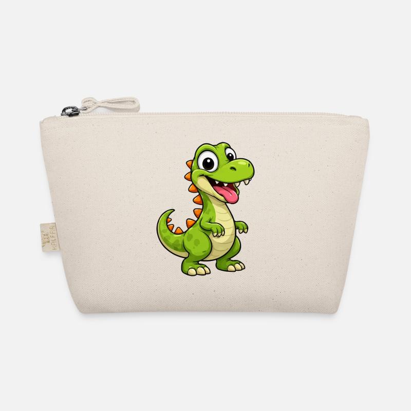 Cheerful dinosaur with spikes Organic Pouch