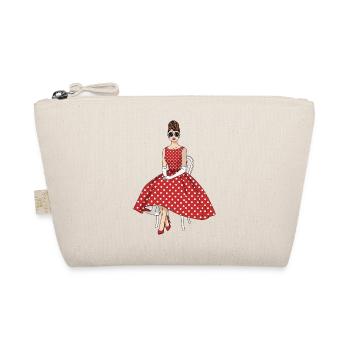Vintage Punktekleid Fifties - Bio-Täschchen - Natur - Vorne