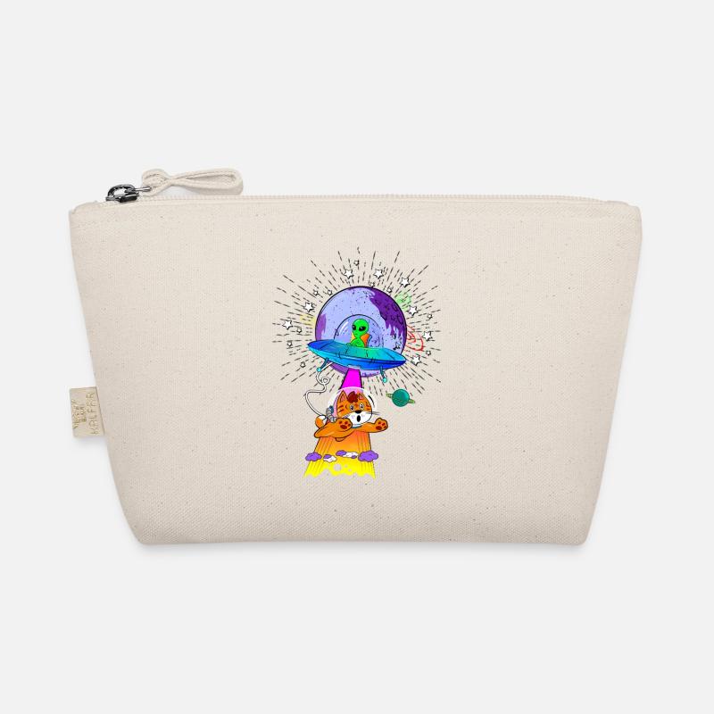 Cosmic Cat UFO Adventures Organic Pouch