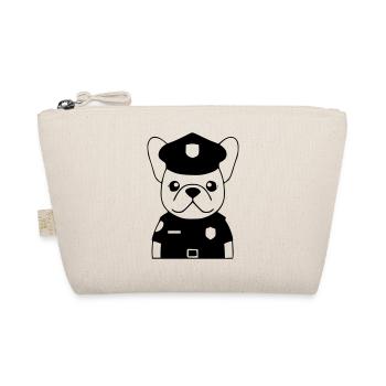 Frenchie Policeman Dog Black - Organic Pouch - nature - Front