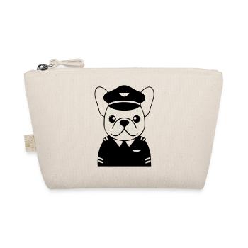 Frenchie Pilot Uniform Black - Organic Pouch - nature - Front