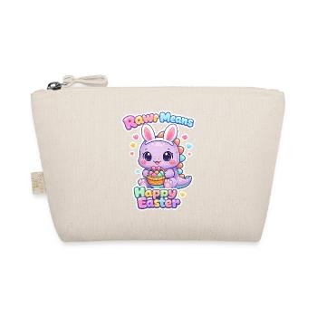 Rawr Dino Bunny Spring Summer Easter Garden - Organic Pouch - nature - Front
