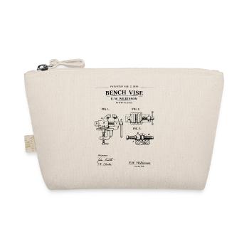 Blueprint Bench Vise Patent Sketch T-Shirt - Organic Pouch - nature - Front