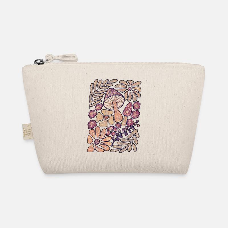 Pilzflora in Mystic Pink - Bio-Täschchen - Natur