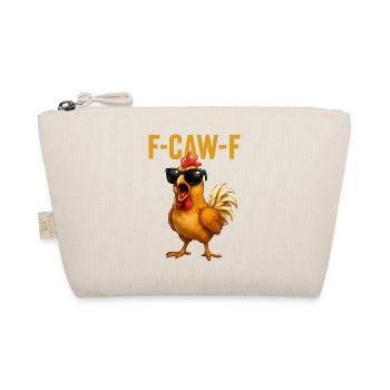 F-CAW-F Cooler Hahn Lustiger Spruch Humor - Bio-Täschchen - Natur - Vorne