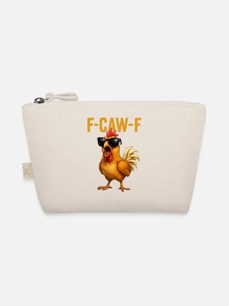 F-CAW-F Cool Funny Saying Humor - Organic Pouch - nature - Front