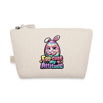 Excuse my Attitude Easter Pun - Organic Pouch - nature - Front