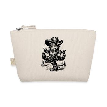 Cat cowboy in desert - Organic Pouch - nature - Front