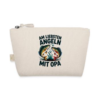 Angeln mit Opa – Zwei Barsche - Bio-Täschchen - Natur - Vorne