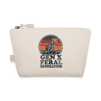 Vintage Raccoon Gen X Feral Generation - Organic Pouch - nature - Front