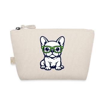Graphique Bouledogue français mignon avec lunettes Pop Art - Trousse biologique - nature - Devant