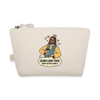Jesus liebt dich Kaffee Humor - Bio-Täschchen - Natur - Vorne