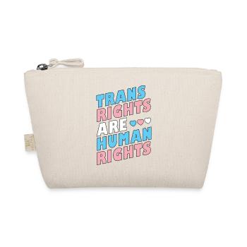 LGBTQ Pride Month - Trans Rights Are Human Rights - Organic Pouch - nature - Front