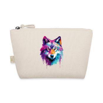 Wolf Wolfskopf Raubtier Wald Natur Wildnis Bunt - Bio-Täschchen - Natur - Vorne